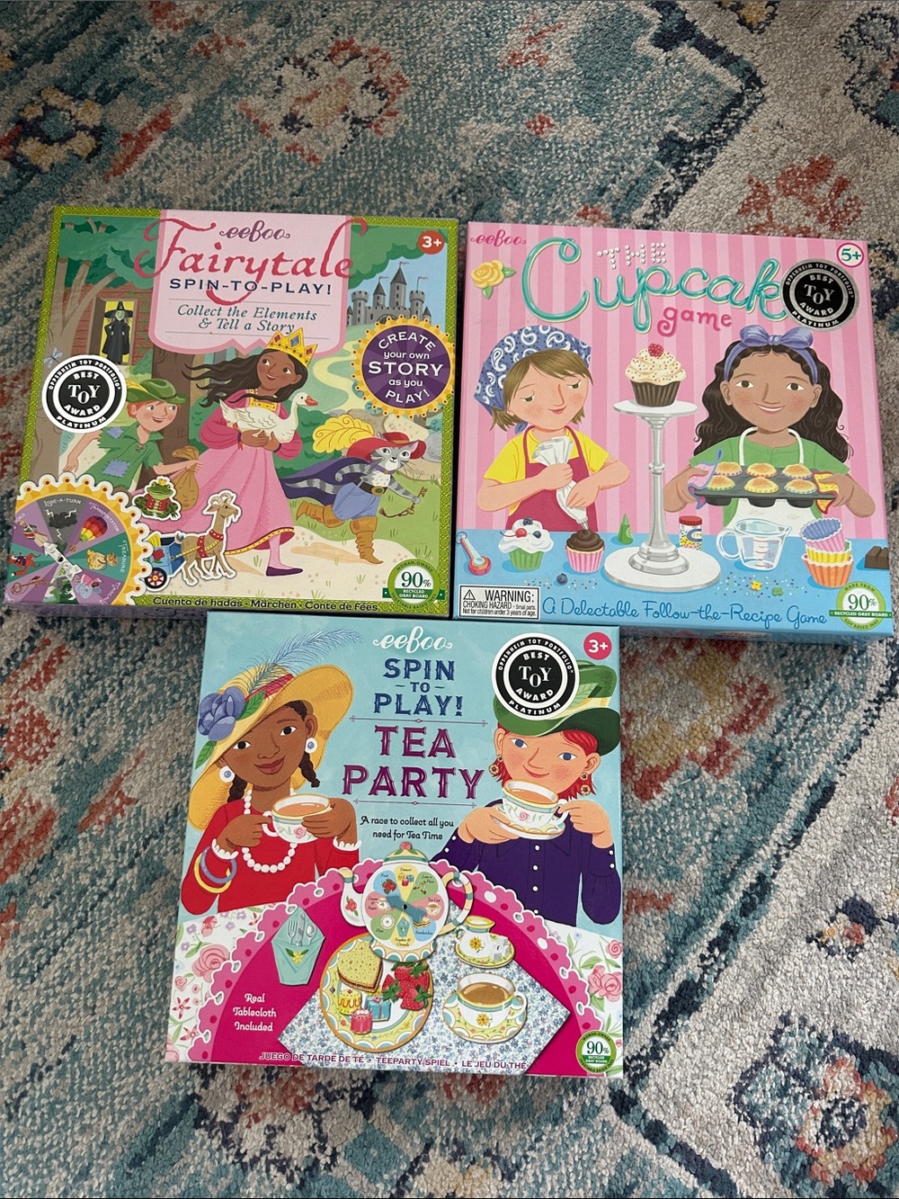 Cupcake Game & Tea Party Collection - Pink, Blue, Green by eeBoo